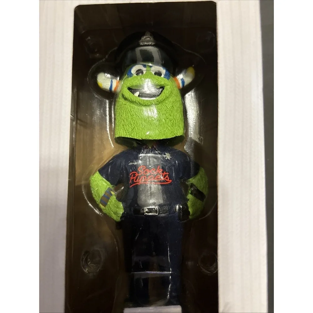 2025 Burlington Sock Puppets Socksquatch Bobblehead Officer Police SGA Appy